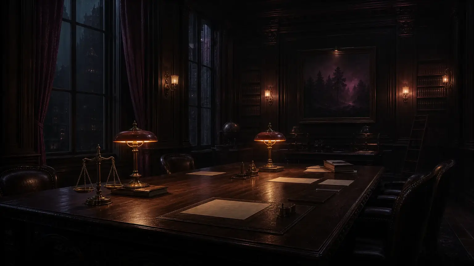 Dim provincial reading room used as a backdrop for the National Casino legal status section