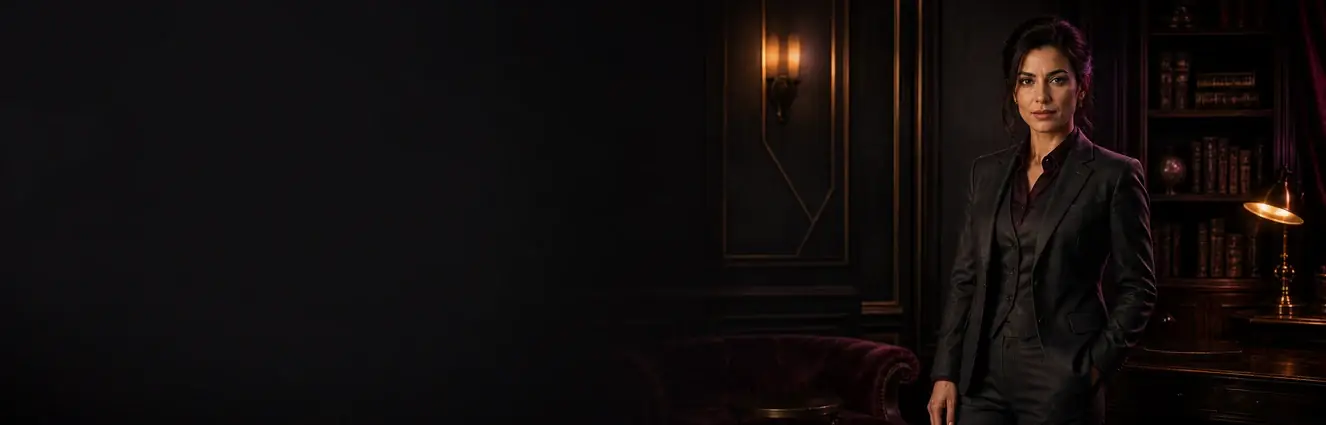 Analyst standing in a private members salon